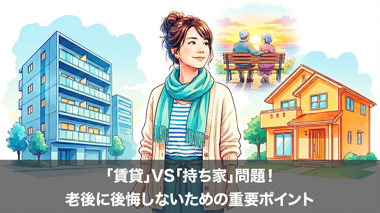 「賃貸」VS「持ち家」問題！老後に後悔しないための重要ポイント