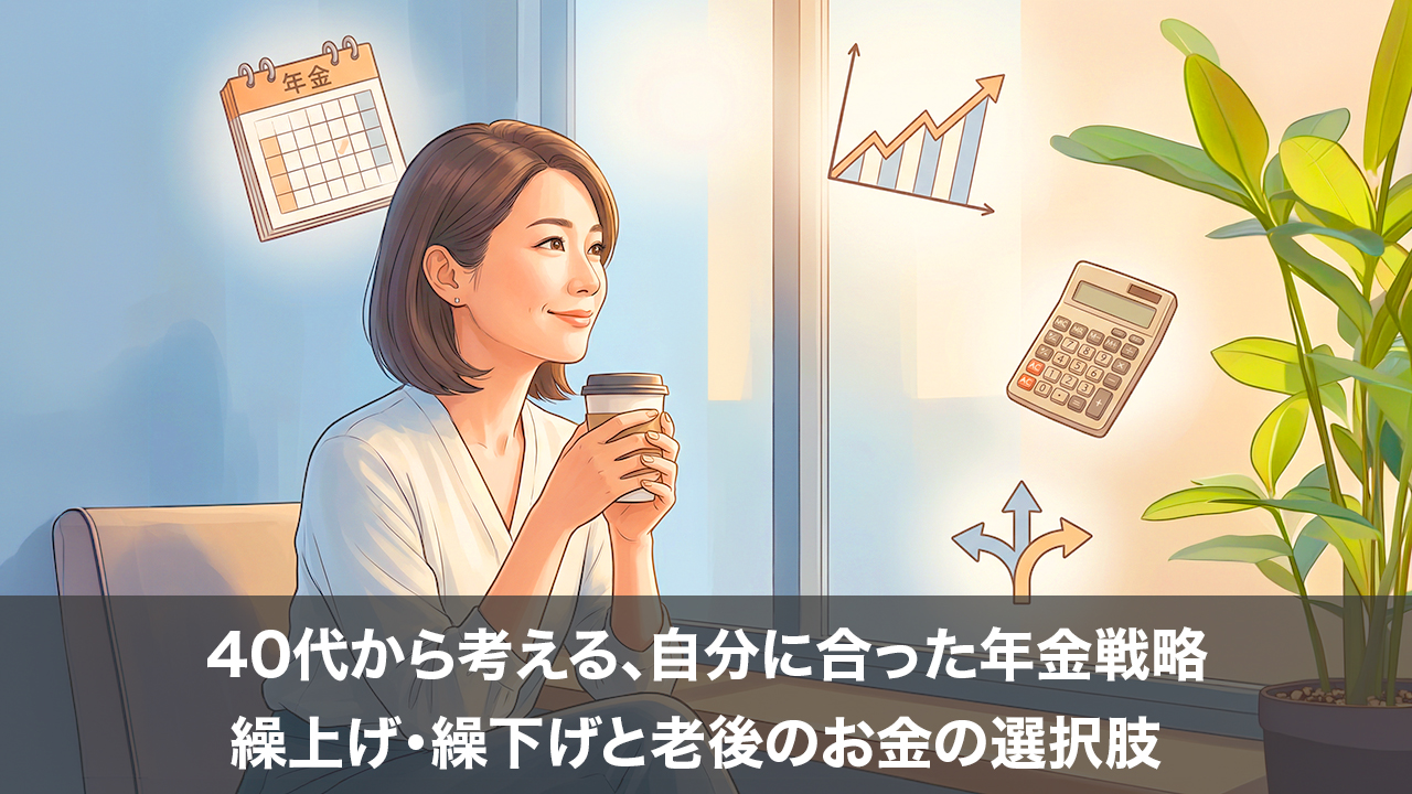 40代から考える、自分に合った年金戦略 ― 繰上げ・繰下げと老後のお金の選択肢