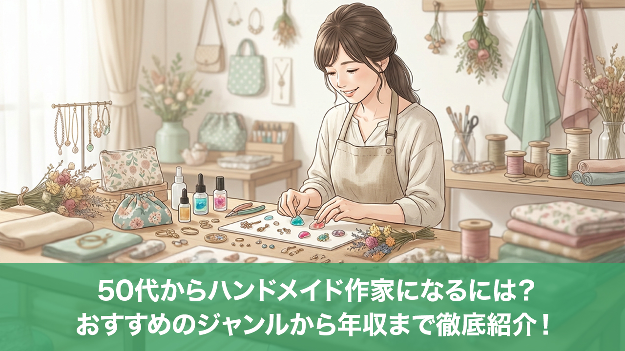 50代からハンドメイド作家になるには？おすすめのジャンルから年収まで徹底紹介！