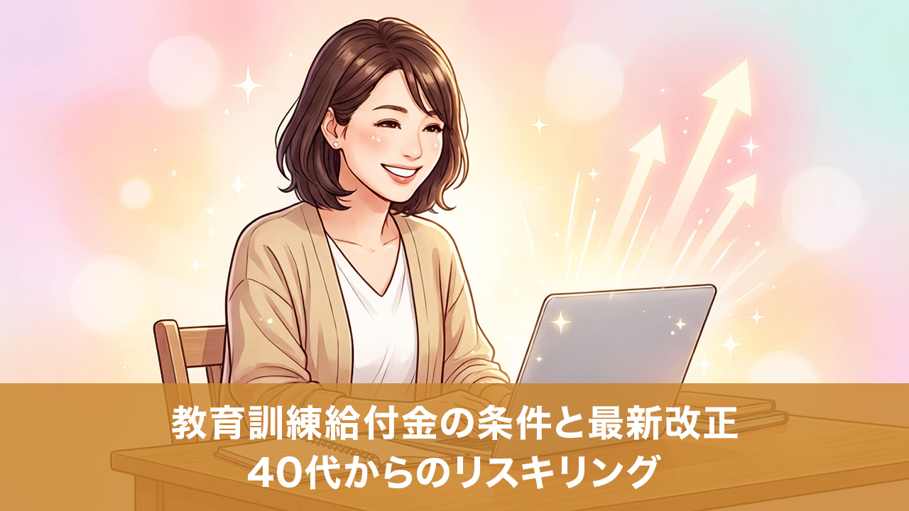教育訓練給付金の条件と最新改正－40代からのリスキリング