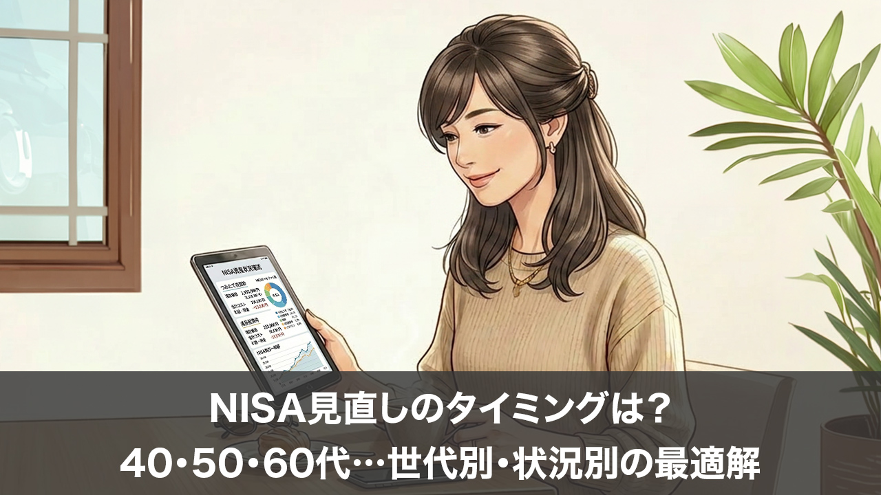 NISA見直しのタイミングは？ 40・50・60代…世代別・状況別の最適解