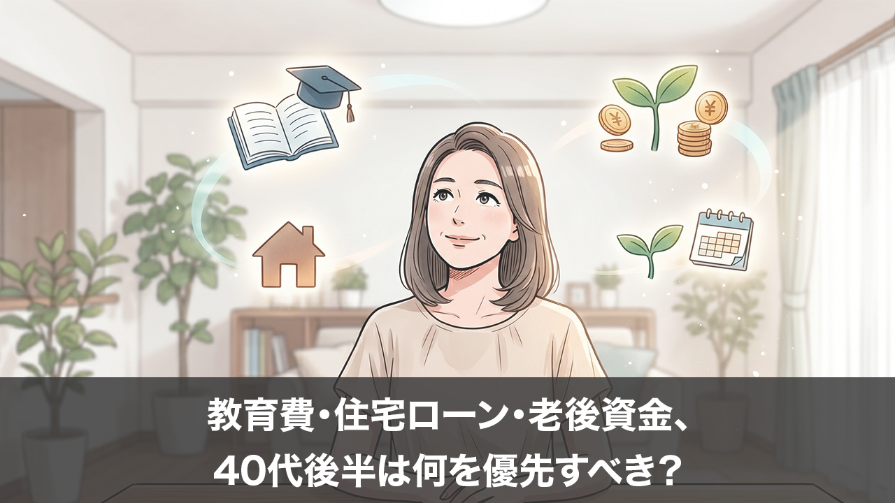 教育費・住宅ローン・老後資金、40代後半は何を優先すべき？