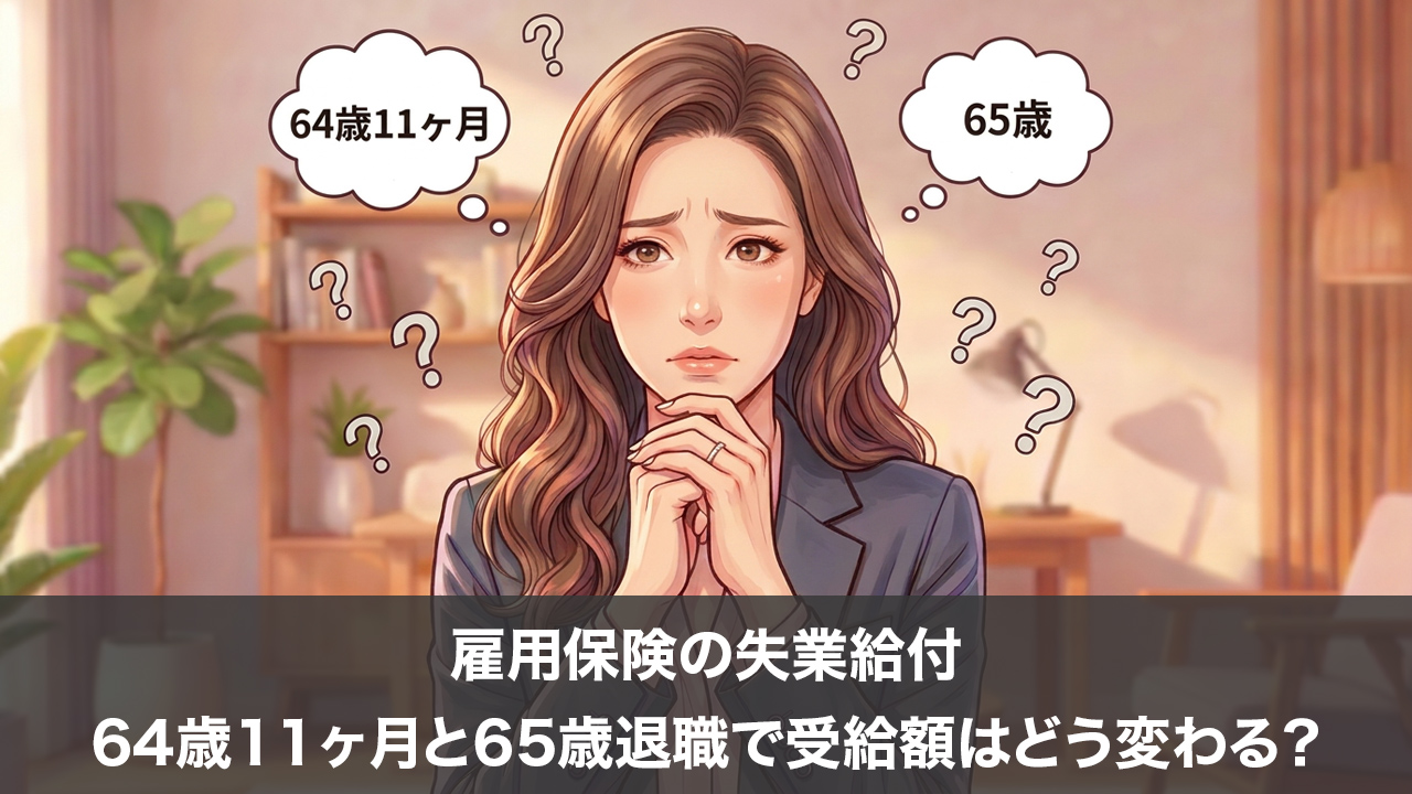 雇用保険の失業給付｜64歳11ヶ月と65歳退職で受給額はどう変わる？
